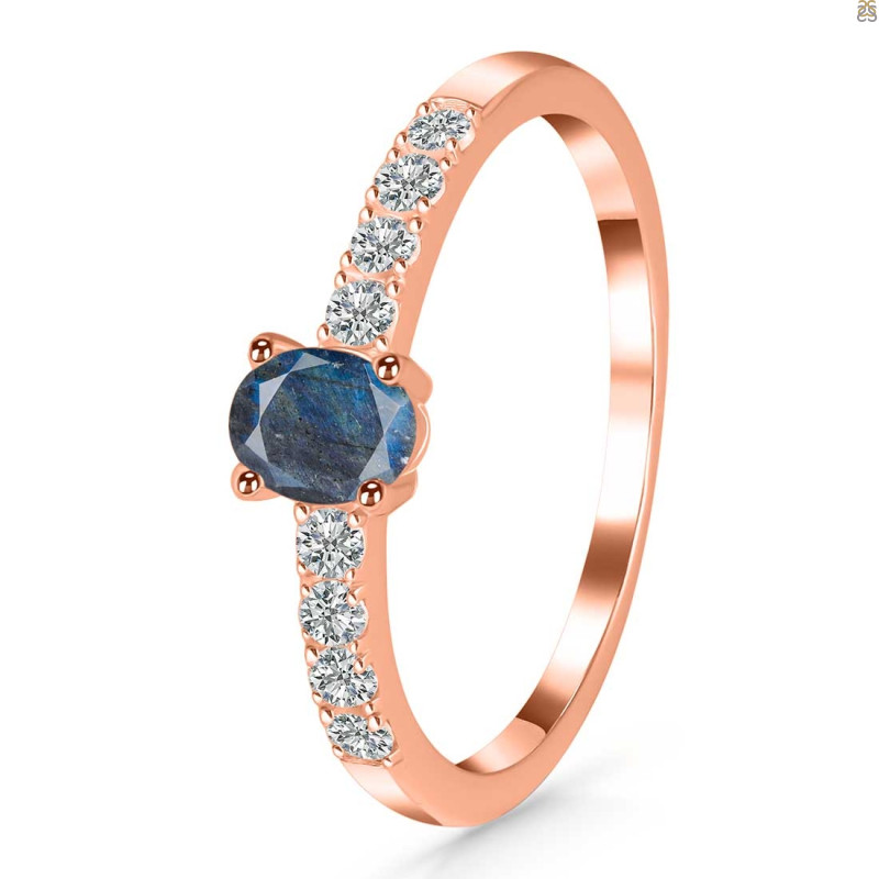 Labradorite & White Topaz Ring LBD-RDR-2538.