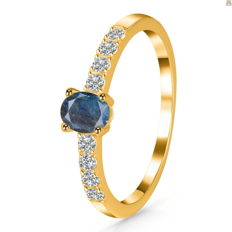 Labradorite & White Topaz Ring LBD-RDR-2538.