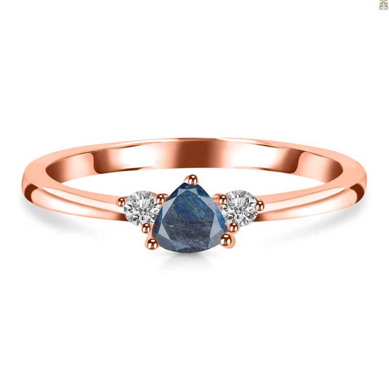 Labradorite  & White Topaz Ring LBD-RDR-2543.