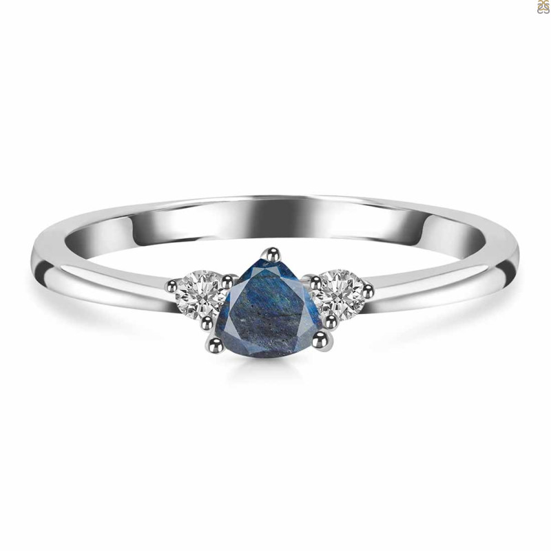 Labradorite  & White Topaz Ring LBD-RDR-2543.