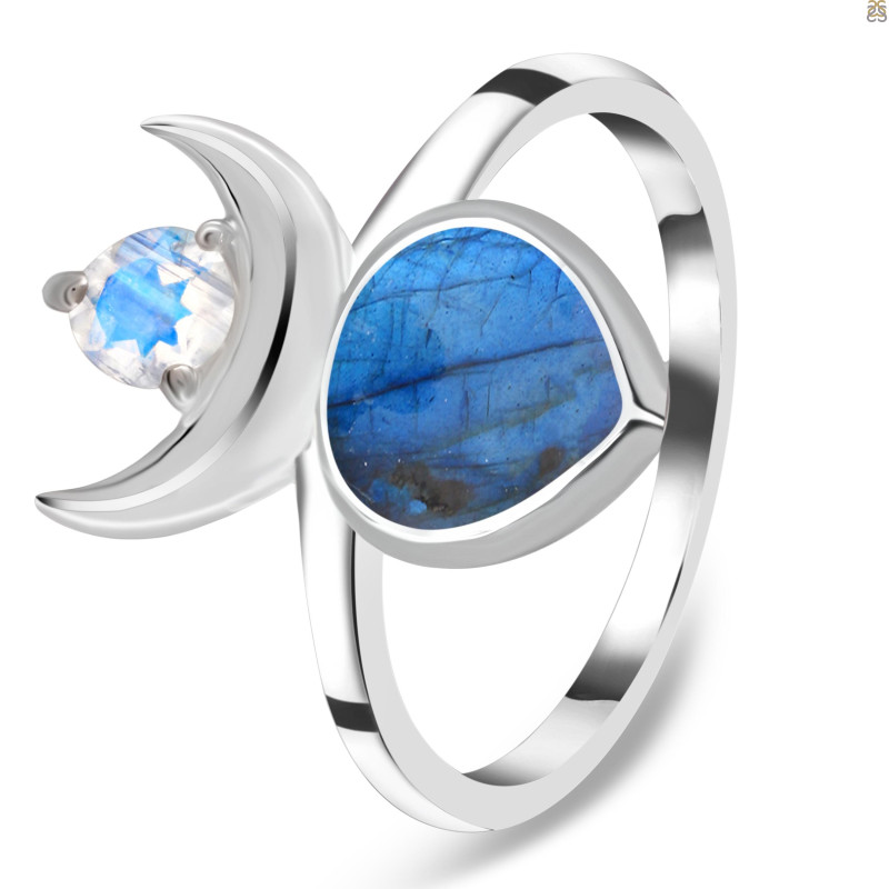 Labradorite & Moonstone Ring