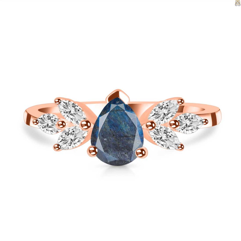 Labradorite & White Topaz Ring LBD-RDR-2556.
