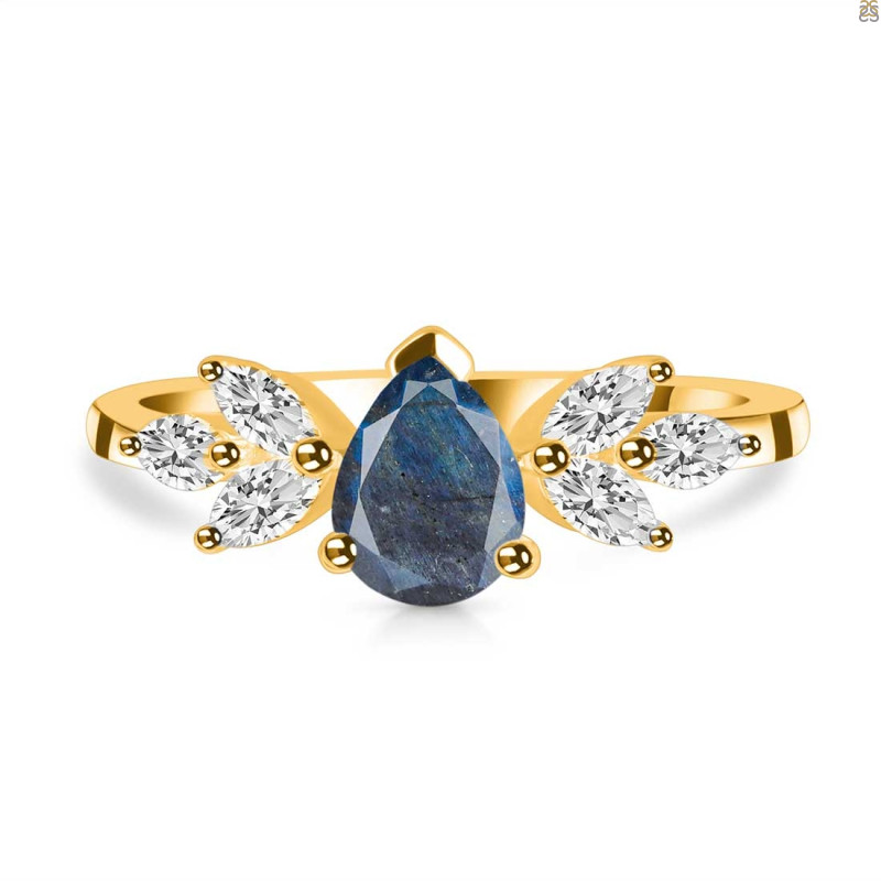 Labradorite & White Topaz Ring LBD-RDR-2556.