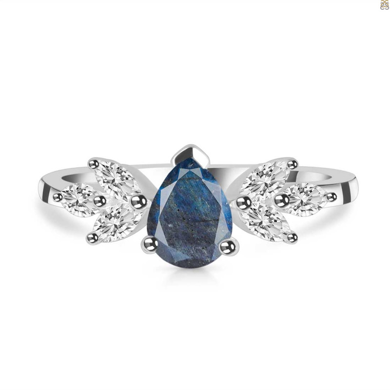 Labradorite & White Topaz Ring LBD-RDR-2556.