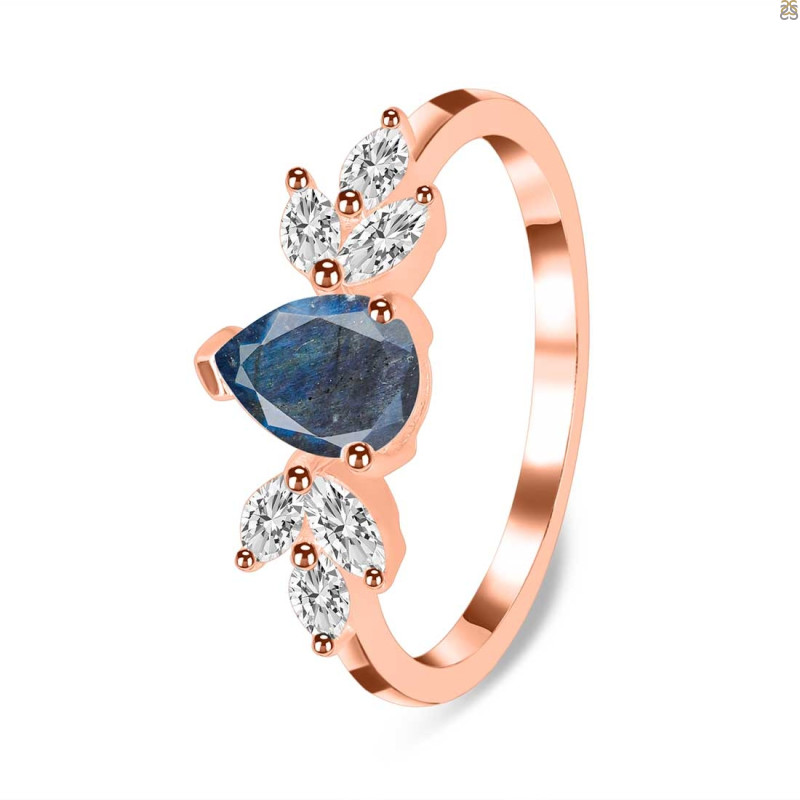 Labradorite & White Topaz Ring LBD-RDR-2556.