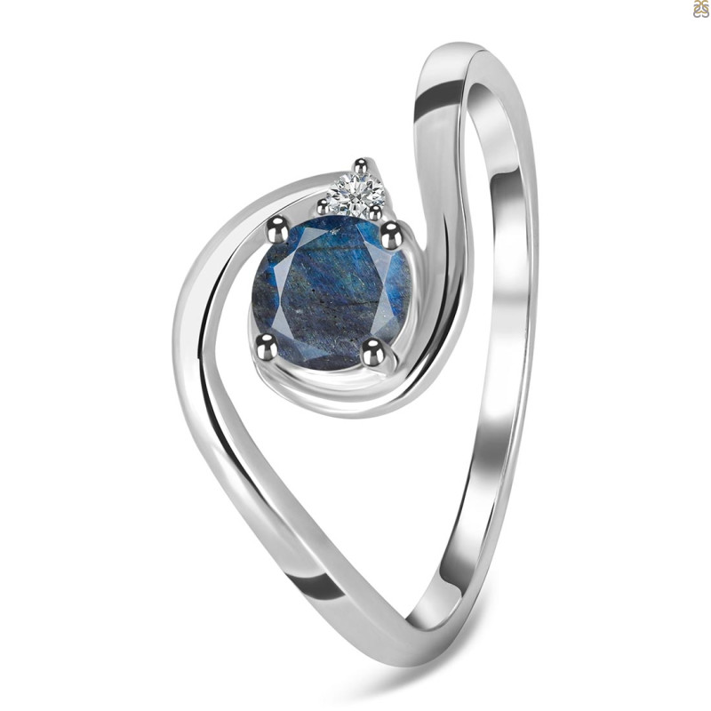 Labradorite & White Topaz Ring LBD-RDR-2622.