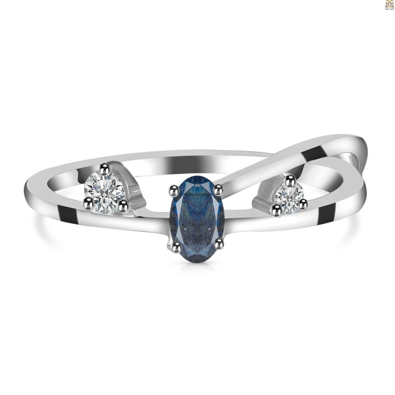 Labradorite & White Topaz Ring LBD-RDR-2629.