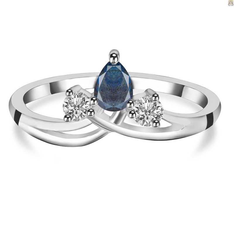 Labradorite & White Topaz Ring LBD-RDR-2660.