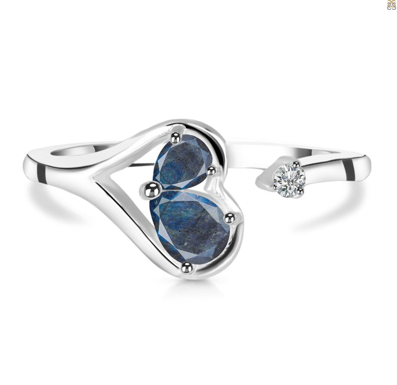 Labradorite & White Topaz Ring LBD-RDR-2675.