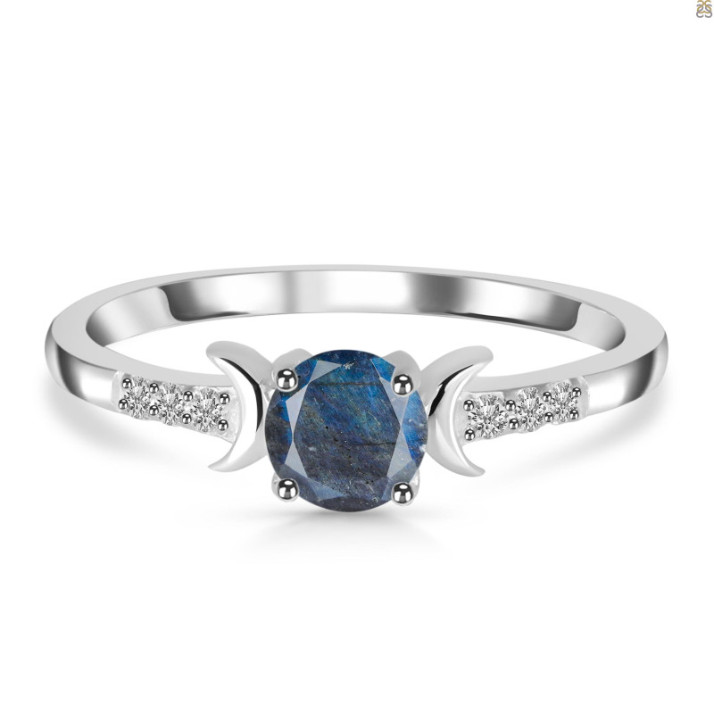 Labradorite & White Topaz Ring LBD-RDR-2845.