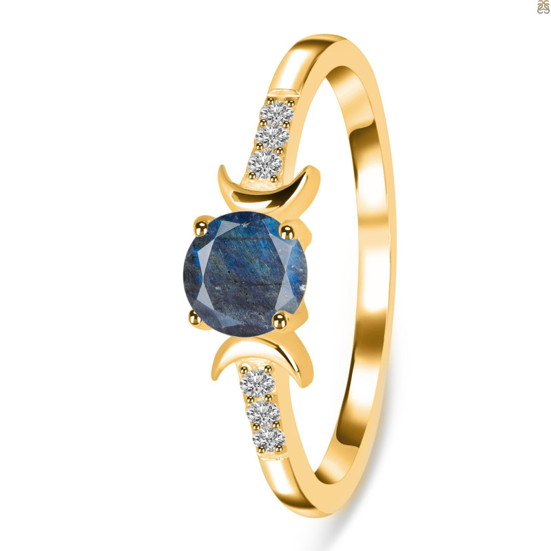 Labradorite & White Topaz Ring LBD-RDR-2845.