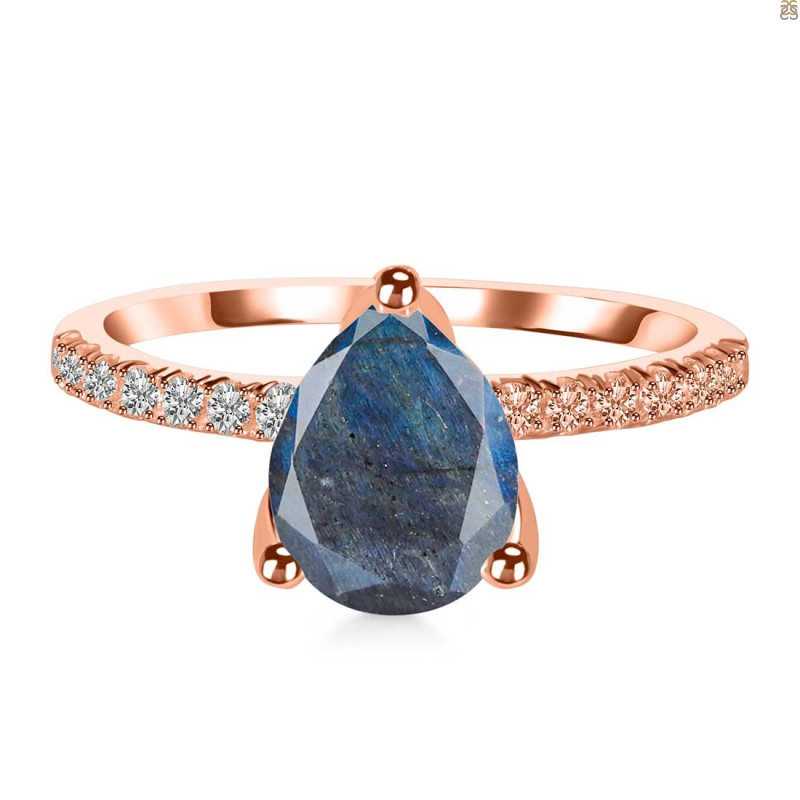 Labradorite & White Topaz Ring LBD-RDR-2860.