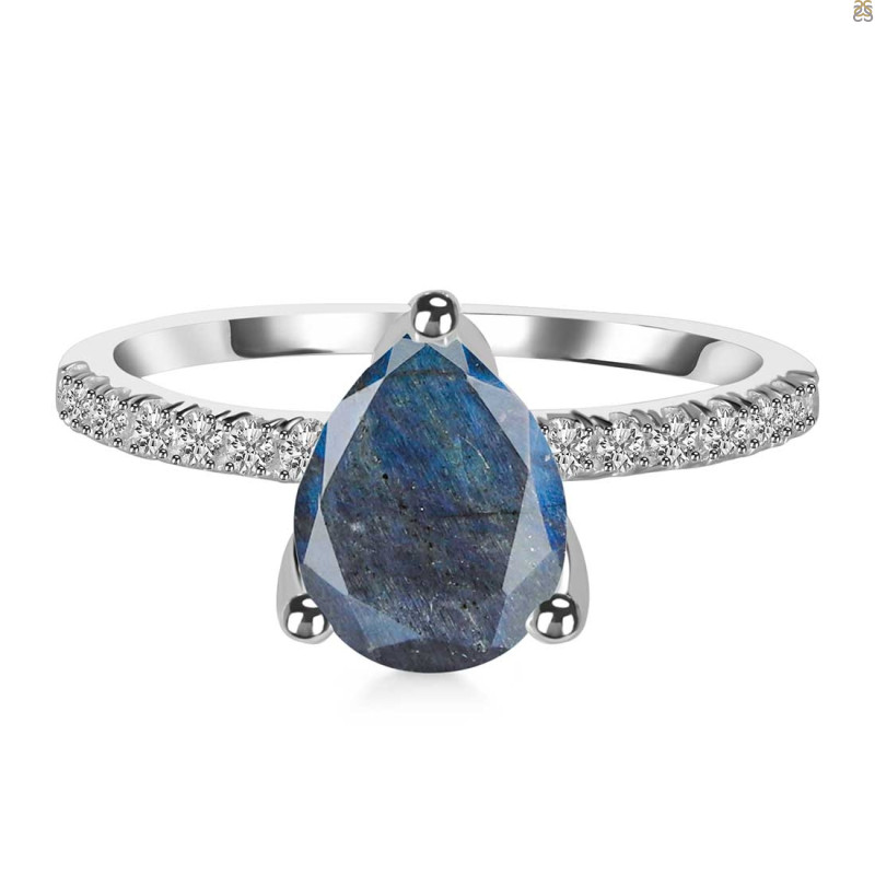 Labradorite & White Topaz Ring LBD-RDR-2860.
