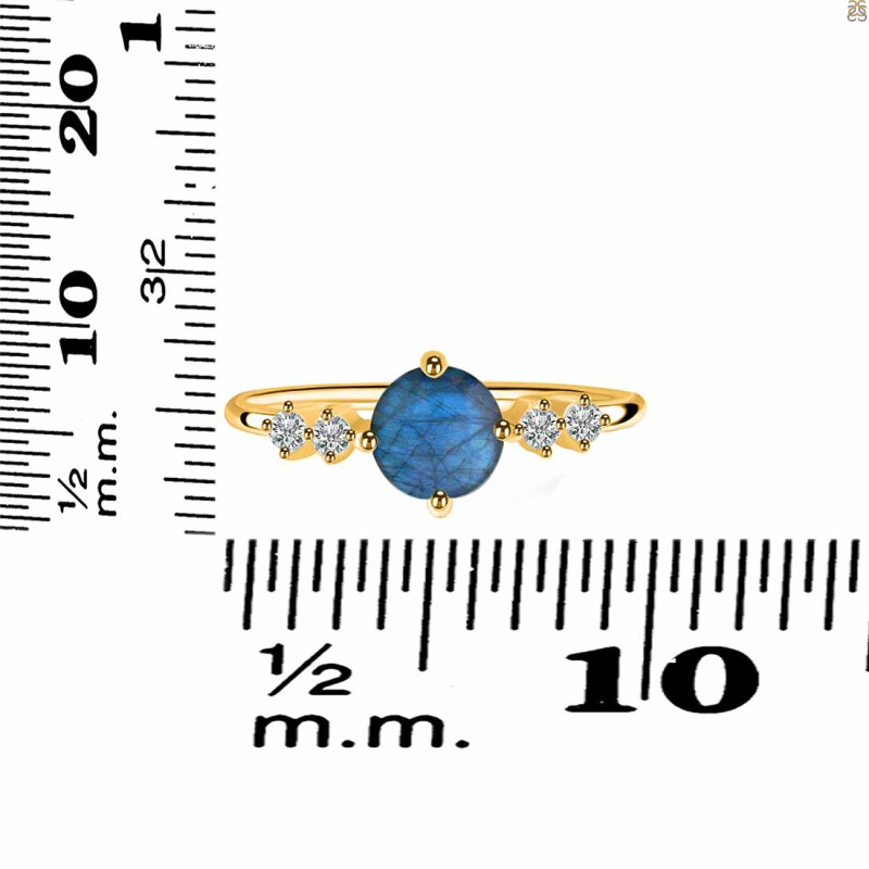 Labradorite & White Topaz Ring LBD-RDR-3166.