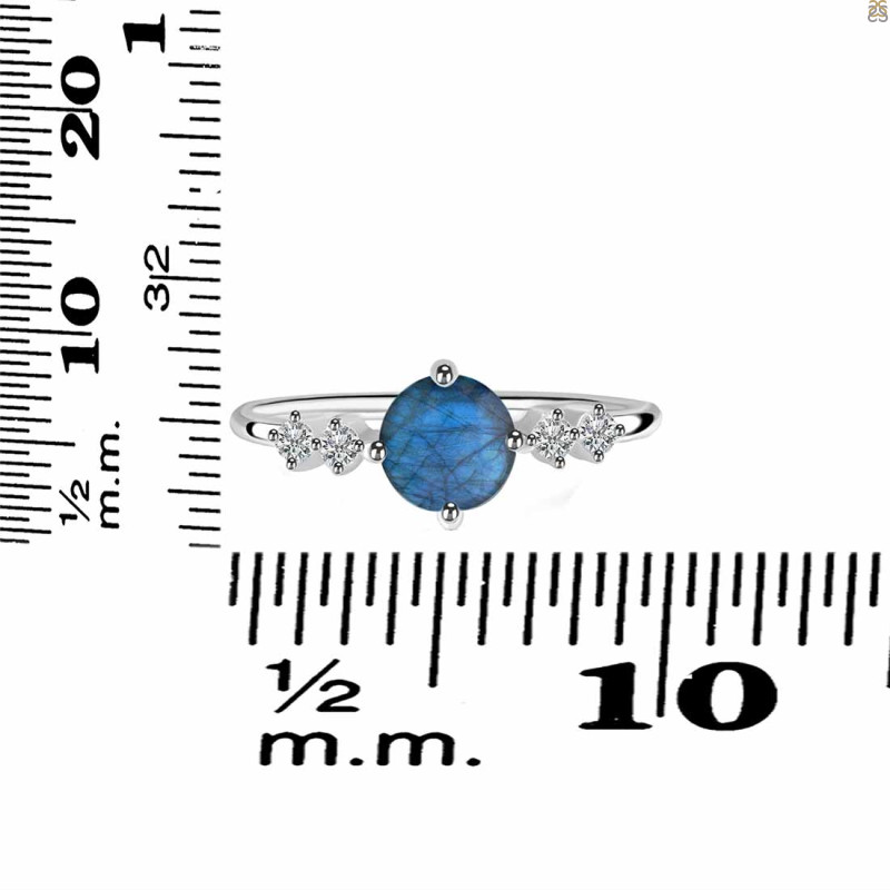 Labradorite & White Topaz Ring LBD-RDR-3166.