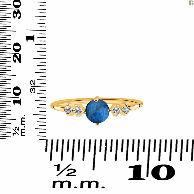 Labradorite & White Topaz Ring LBD-RDR-3167.