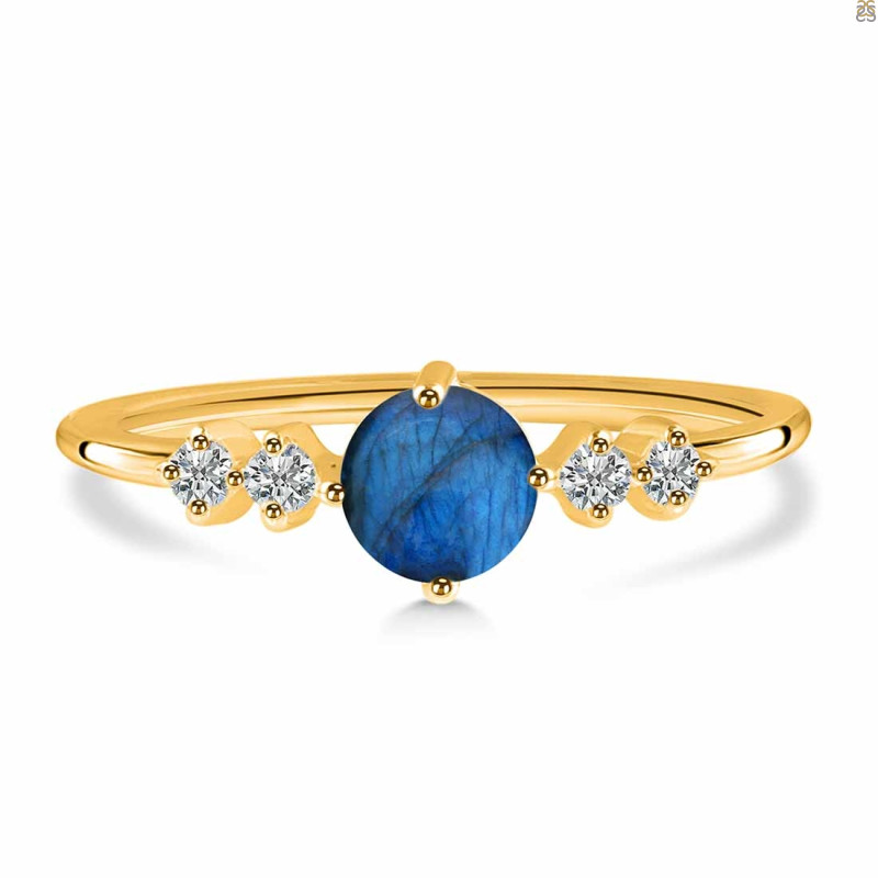 Labradorite & White Topaz Ring LBD-RDR-3167.