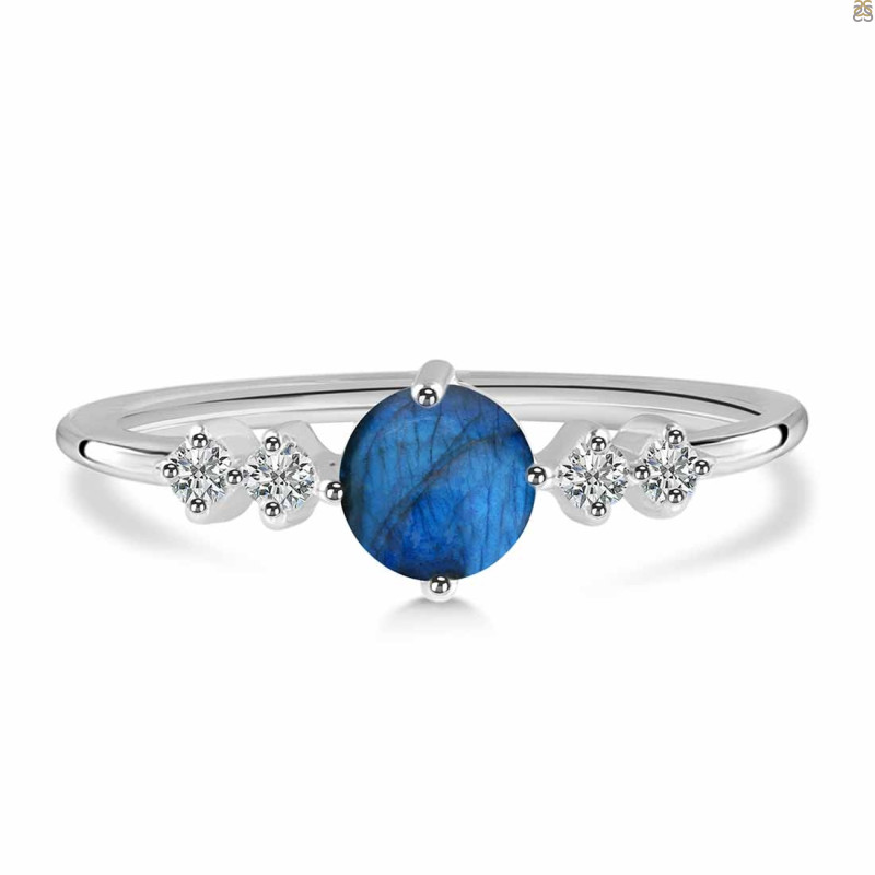 Labradorite & White Topaz Ring LBD-RDR-3167.