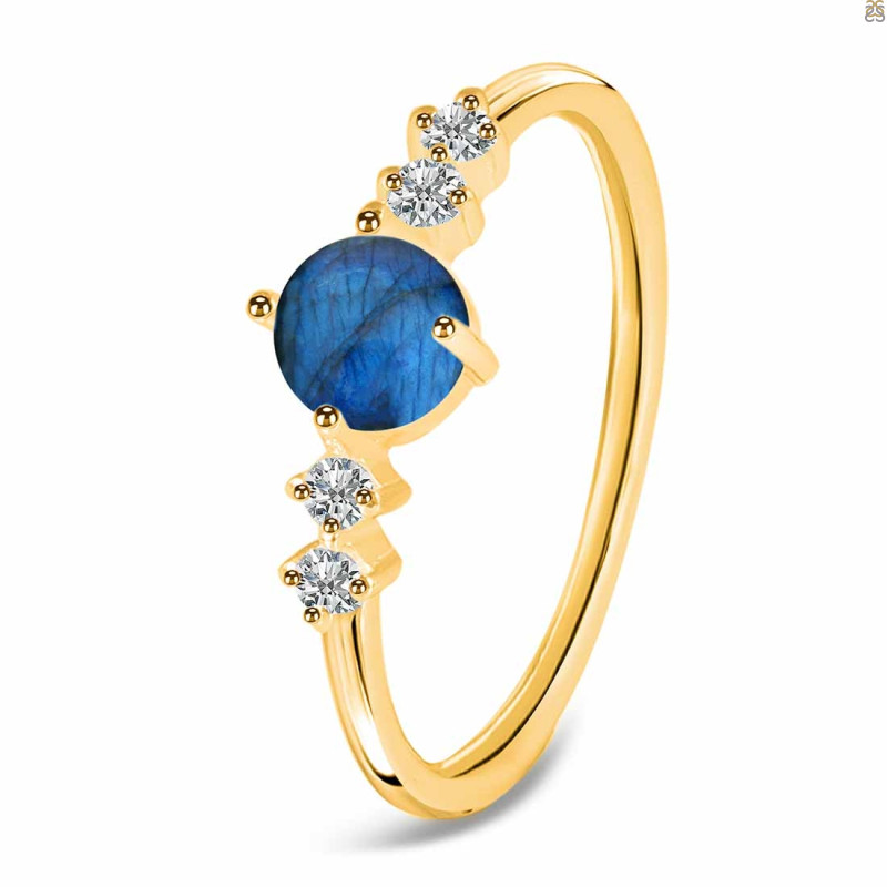 Labradorite & White Topaz Ring LBD-RDR-3167.