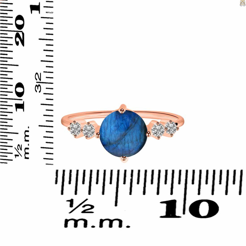 Labradorite & White Topaz Ring LBD-RDR-3191.