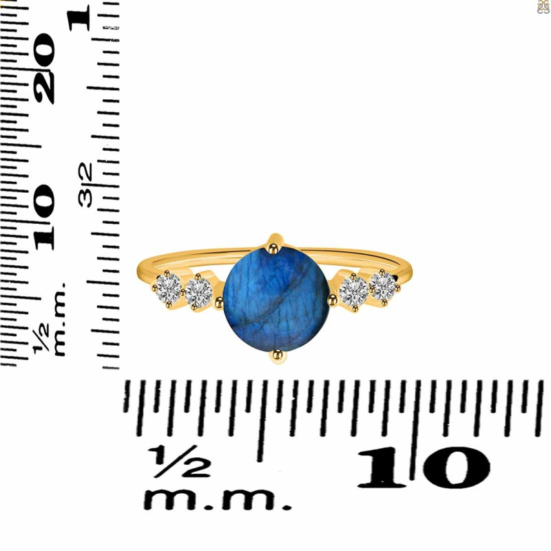 Labradorite & White Topaz Ring LBD-RDR-3191.