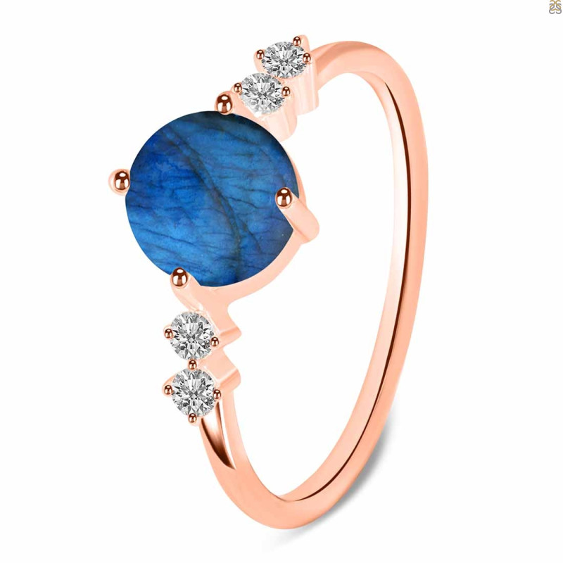 Labradorite & White Topaz Ring LBD-RDR-3191.