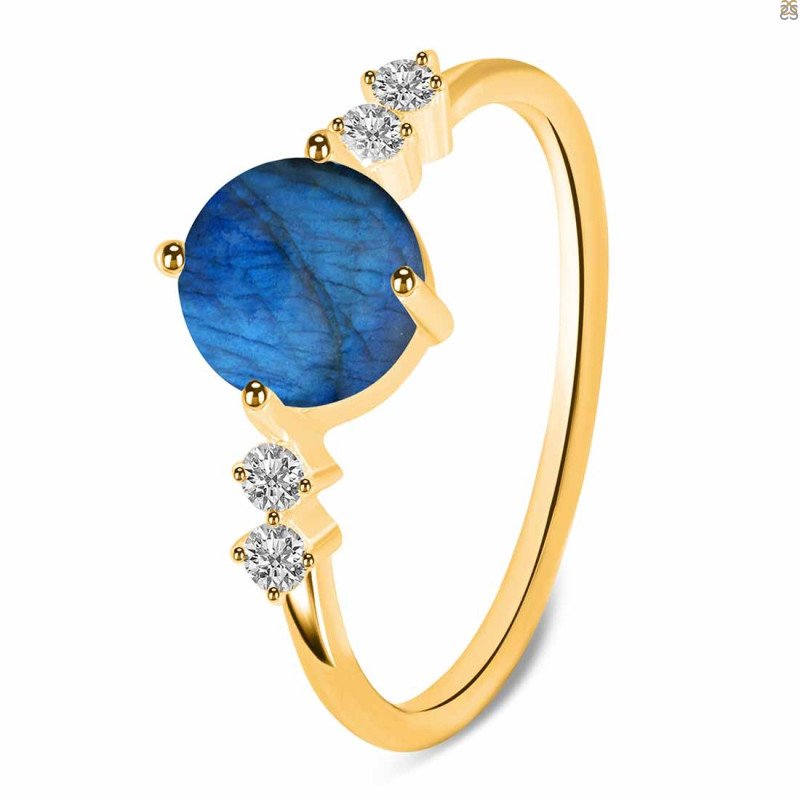 Labradorite & White Topaz Ring LBD-RDR-3191.