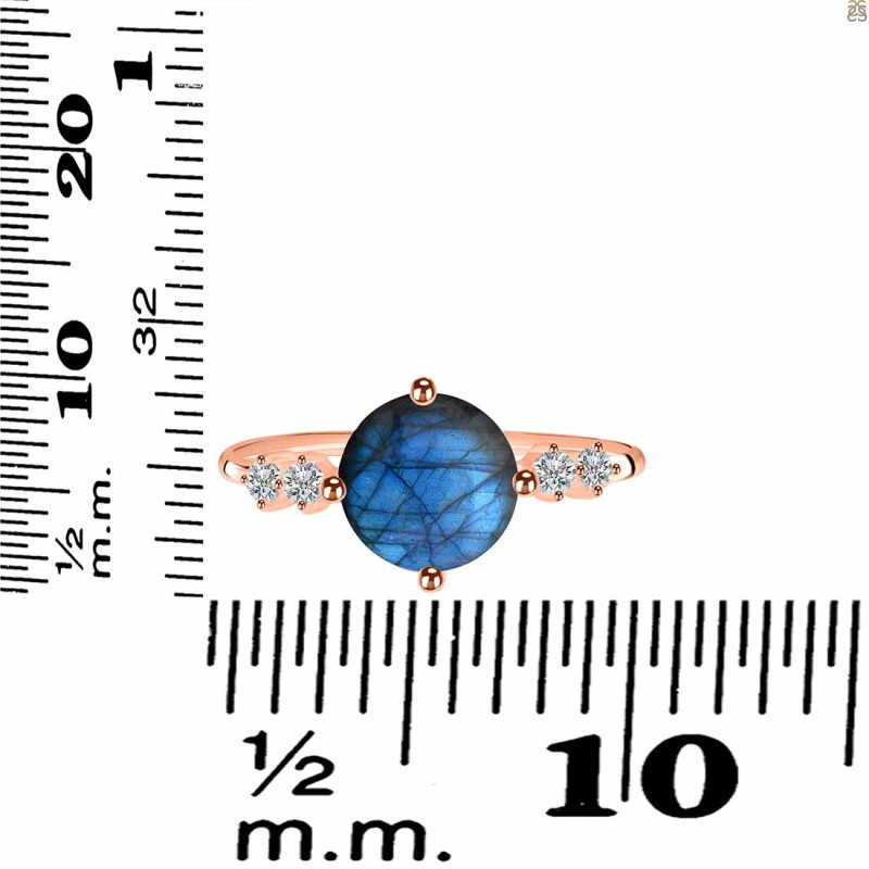 Labradorite & White Topaz Ring LBD-RDR-3192.