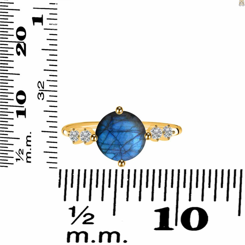 Labradorite & White Topaz Ring LBD-RDR-3192.