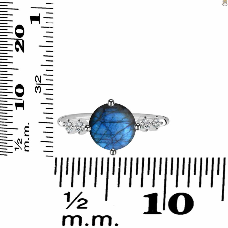 Labradorite & White Topaz Ring LBD-RDR-3192.