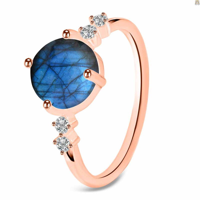 Labradorite & White Topaz Ring LBD-RDR-3192.