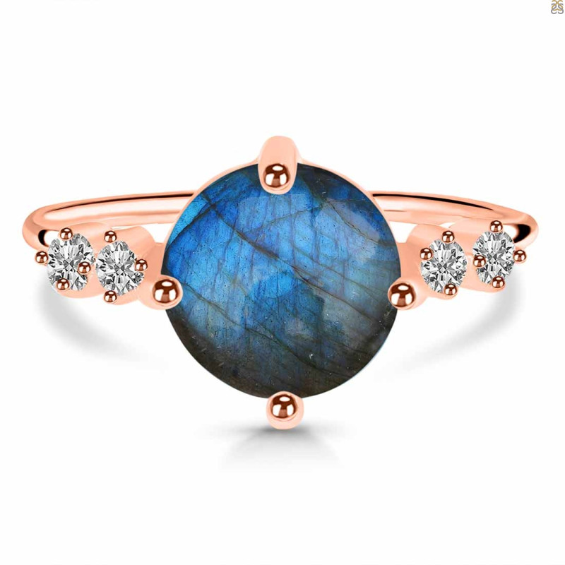 Labradorite & White Topaz Ring LBD-RDR-3193.