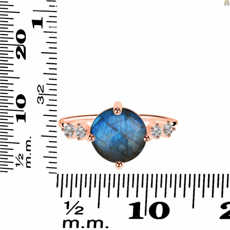 Labradorite & White Topaz Ring LBD-RDR-3193.