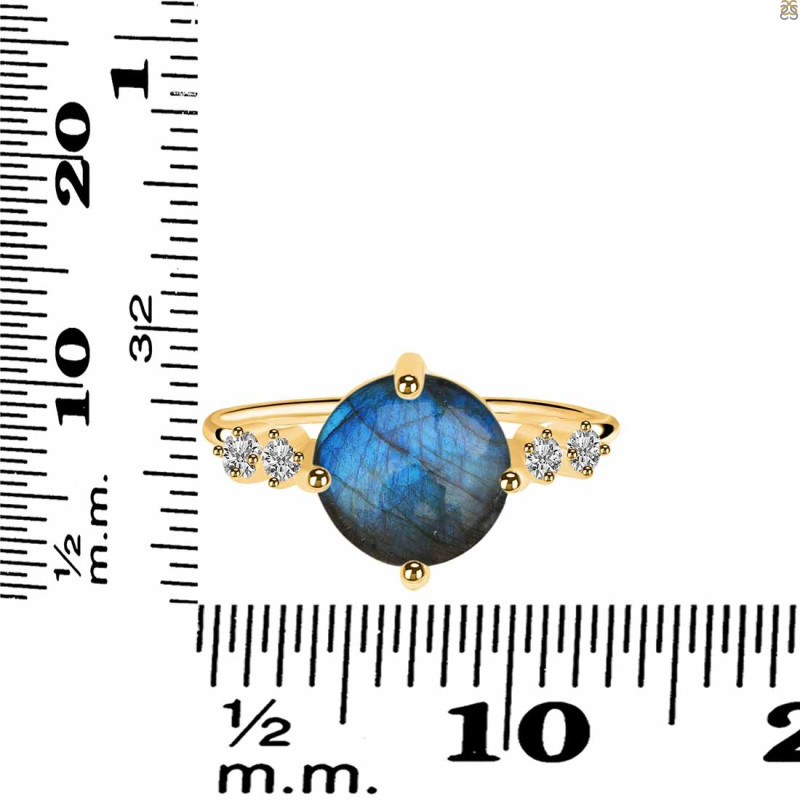 Labradorite & White Topaz Ring LBD-RDR-3193.