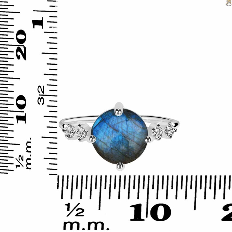 Labradorite & White Topaz Ring LBD-RDR-3193.