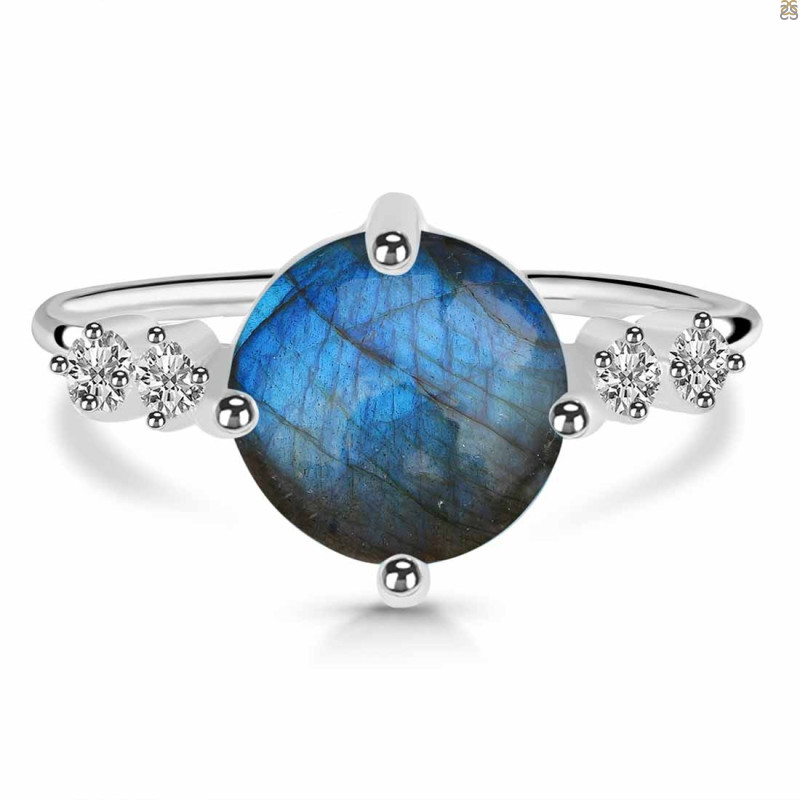 Labradorite & White Topaz Ring LBD-RDR-3193.