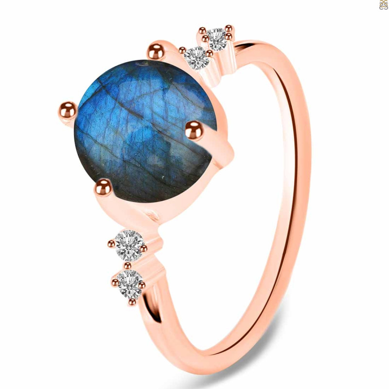 Labradorite & White Topaz Ring LBD-RDR-3193.