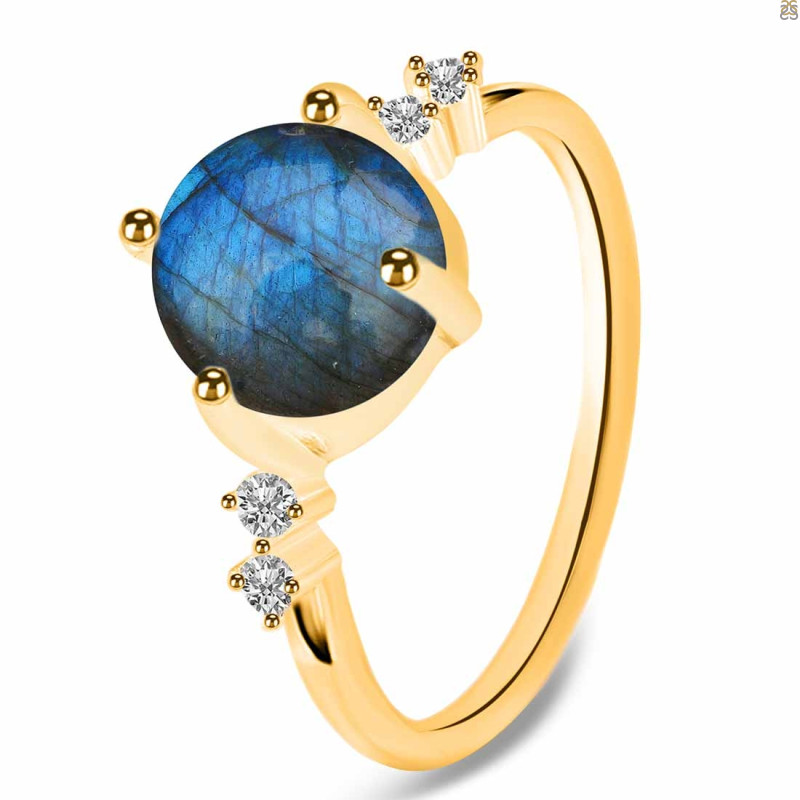 Labradorite & White Topaz Ring LBD-RDR-3193.