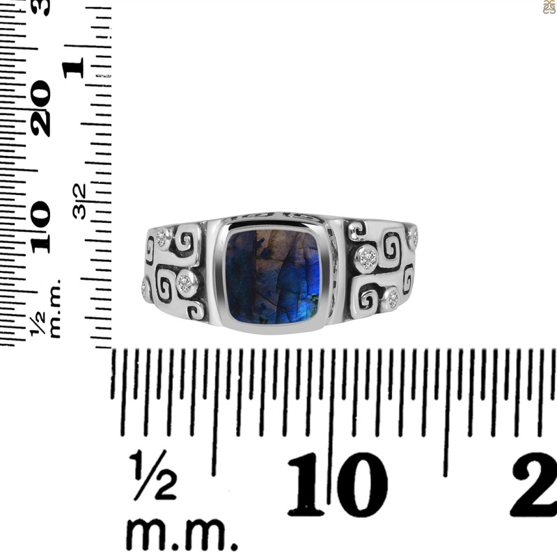 Labradorite & White Topaz Ring LBD-RDR-328.