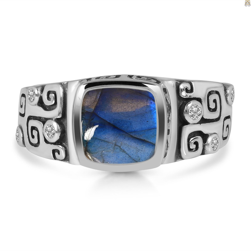 Labradorite & White Topaz Ring LBD-RDR-328.