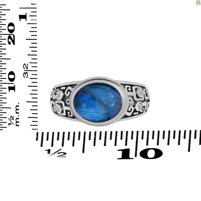 Labradorite & White Topaz Ring LBD-RDR-329.