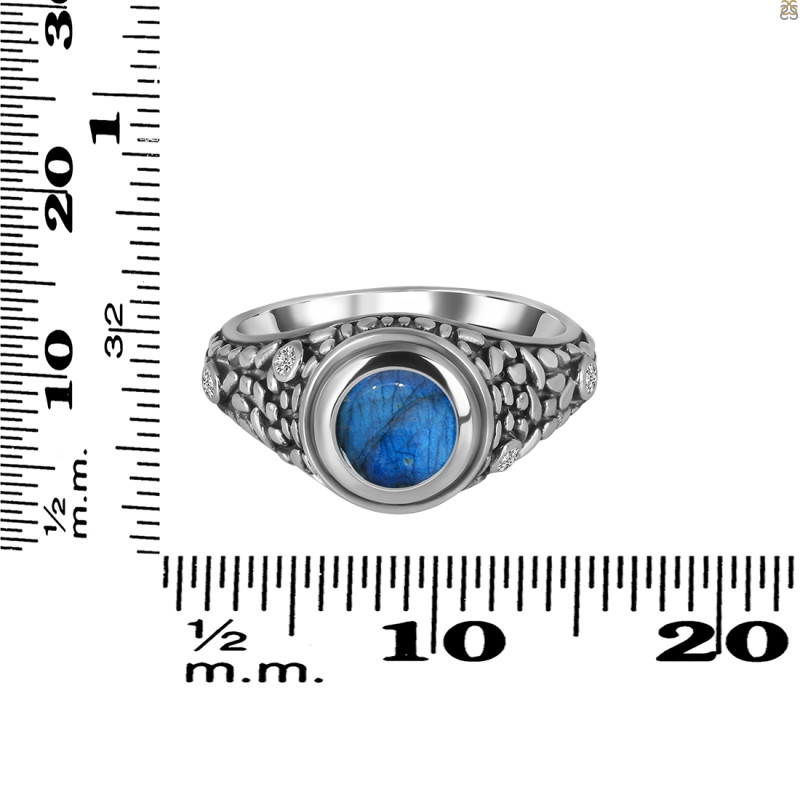Labradorite & White Topaz Ring LBD-RDR-338.