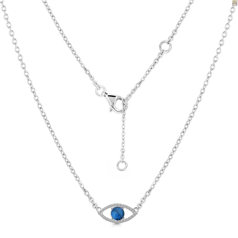 Labradorite & White Topaz Necklace