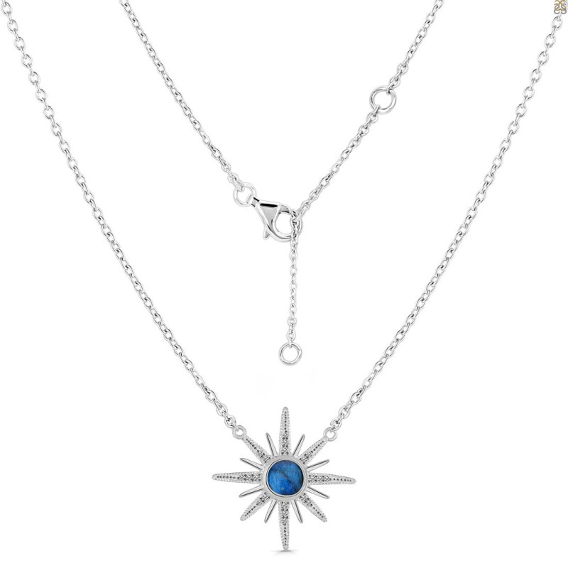 Labradorite & White Topaz Necklace