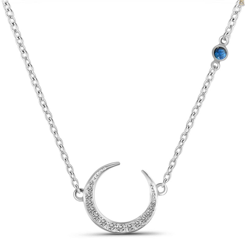Labradorite & White Topaz Necklace LBD-RN-30.