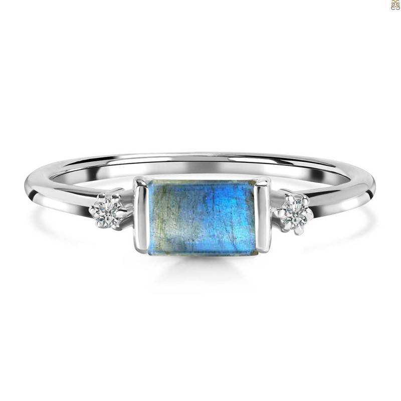 Labradorite & White Topaz Ring LBD-RR-135.