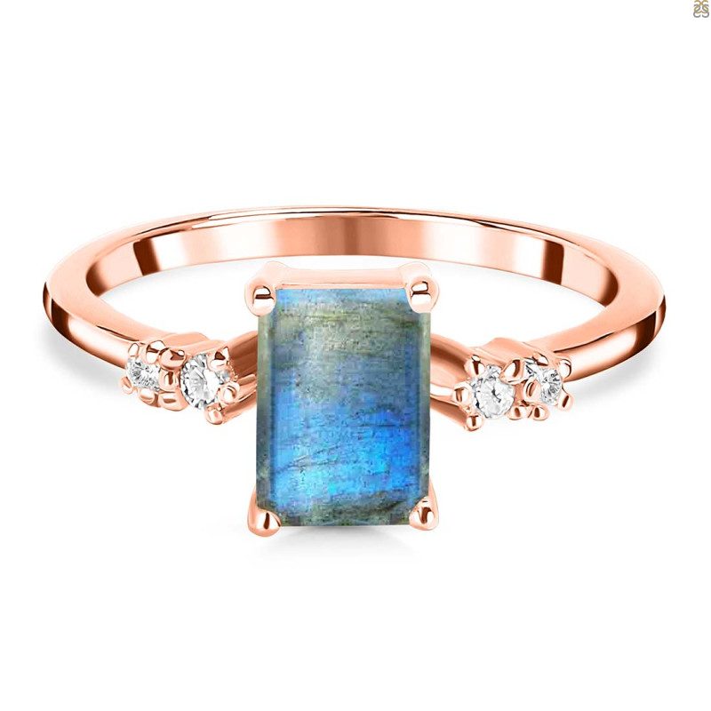Labradorite & White Topaz Ring LBD-RR-139.