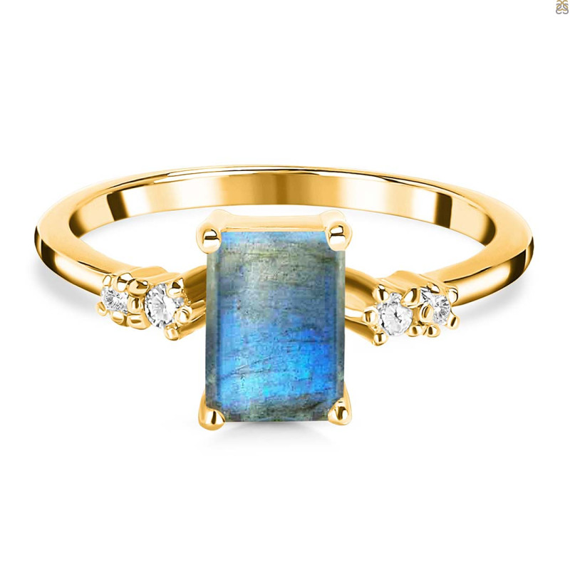 Labradorite & White Topaz Ring LBD-RR-139.