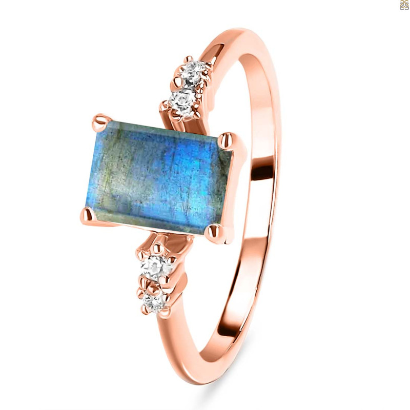 Labradorite & White Topaz Ring LBD-RR-139.