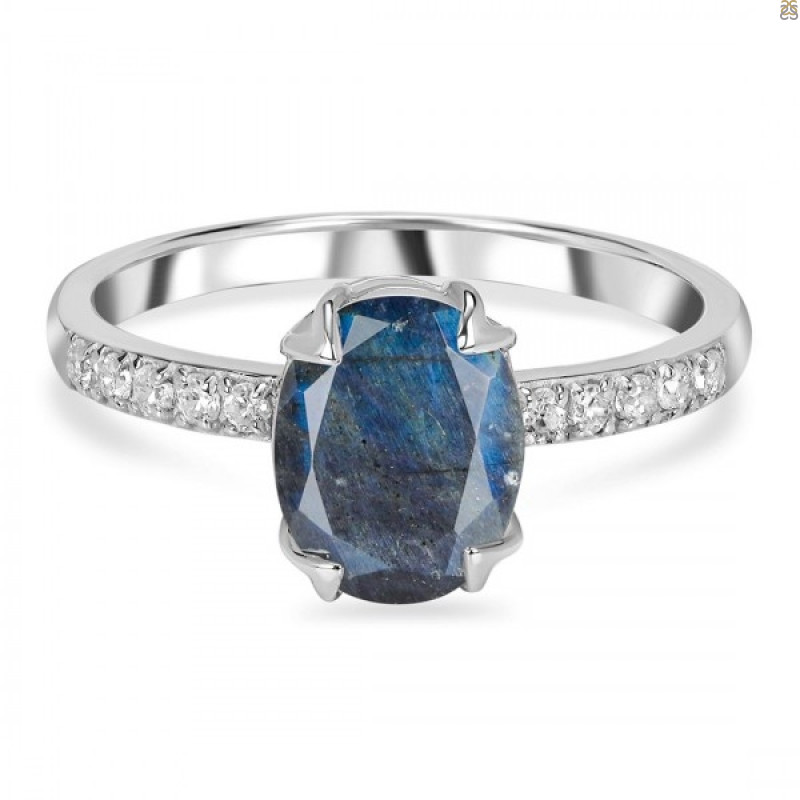 Labradorite & White Topaz Ring LBD-RDR-2382.